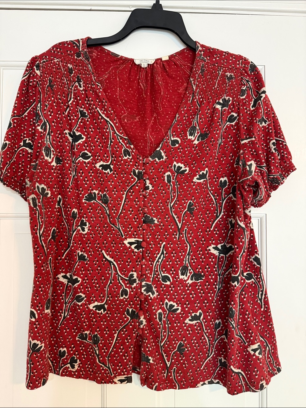 Fat Face Sandra Pressed Floral Blouse